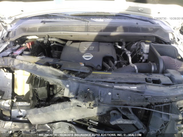 5N1BA0NC0AN620503 - 2010 NISSAN ARMADA SE/TITANIUM/PLATINUM WHITE photo 10