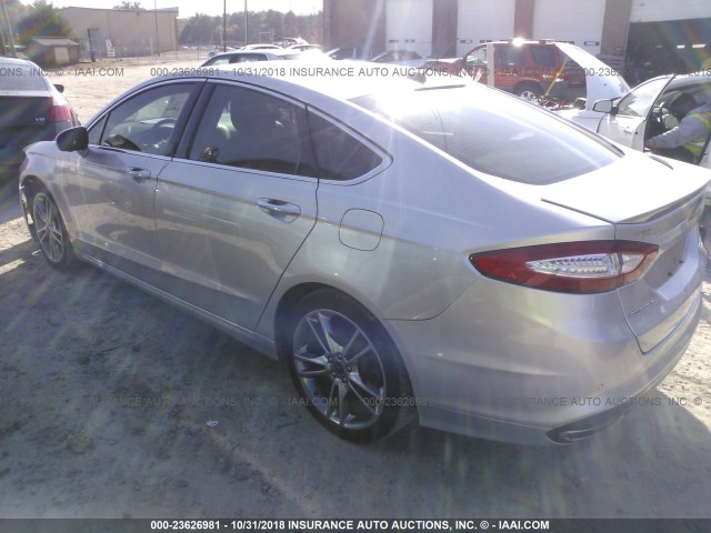 3FA6P0K95FR287724 - 2015 FORD FUSION TITANIUM SILVER photo 3