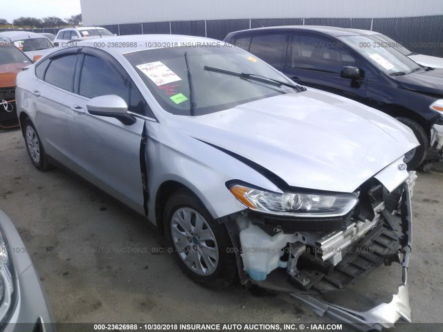 3FA6P0G70ER318934 - 2014 FORD FUSION S SILVER photo 1