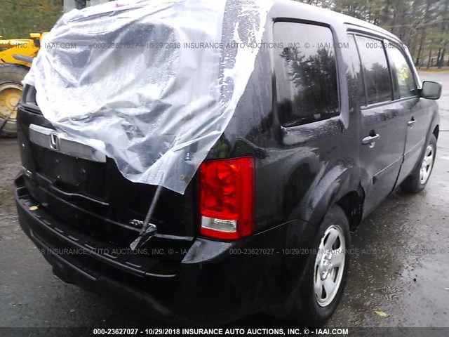 5FNYF4H27FB036020 - 2015 HONDA PILOT LX BLACK photo 4