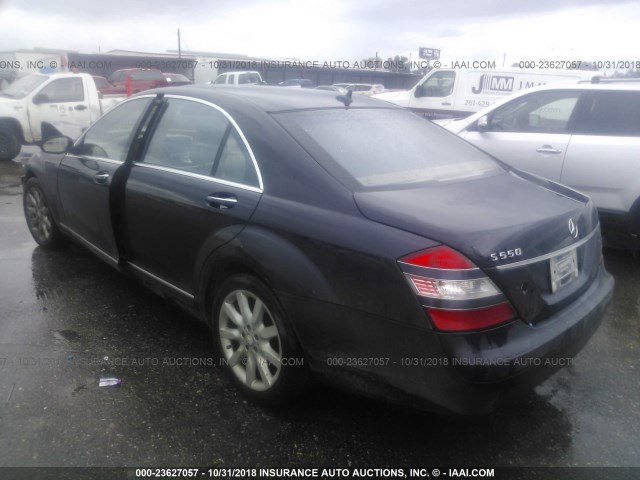 WDDNG71X08A191369 - 2008 MERCEDES-BENZ S 550 BLUE photo 3