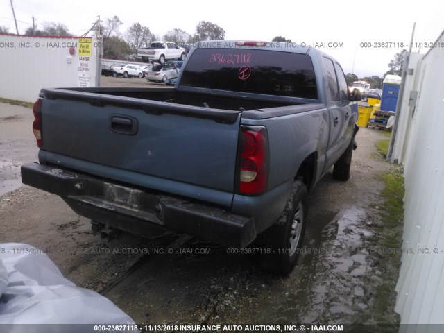 2GCEK13Z871170752 - 2007 CHEVROLET SILVERADO K1500 CLASSIC CREW CAB TEAL photo 4