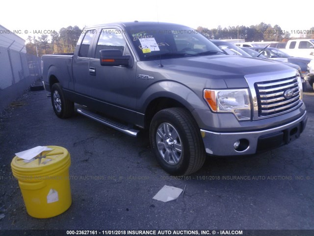 1FTEX1CM0CFA54101 - 2012 FORD F150 SUPER CAB GRAY photo 1