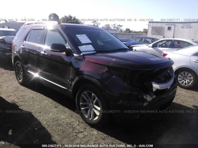 1FMHK8D85CGA39265 - 2012 FORD EXPLORER XLT MAROON photo 1