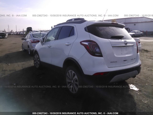 KL4CJASB5HB253372 - 2017 BUICK ENCORE PREFERRED WHITE photo 3