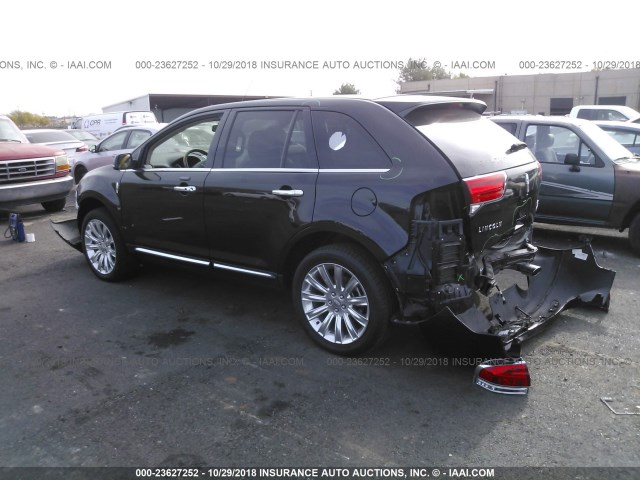 2LMDJ8JK9FBL31664 - 2015 LINCOLN MKX BLACK photo 3