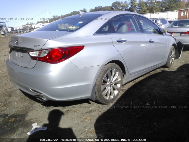 5NPEC4AB7BH279439 - 2011 HYUNDAI SONATA SE/LIMITED SILVER photo 4