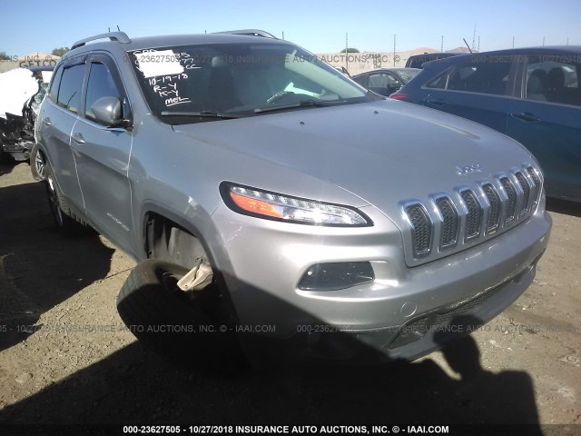 1C4PJMCS6EW125377 - 2014 JEEP CHEROKEE LATITUDE SILVER photo 1