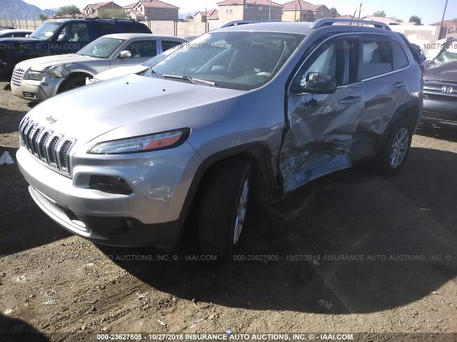 1C4PJMCS6EW125377 - 2014 JEEP CHEROKEE LATITUDE SILVER photo 2