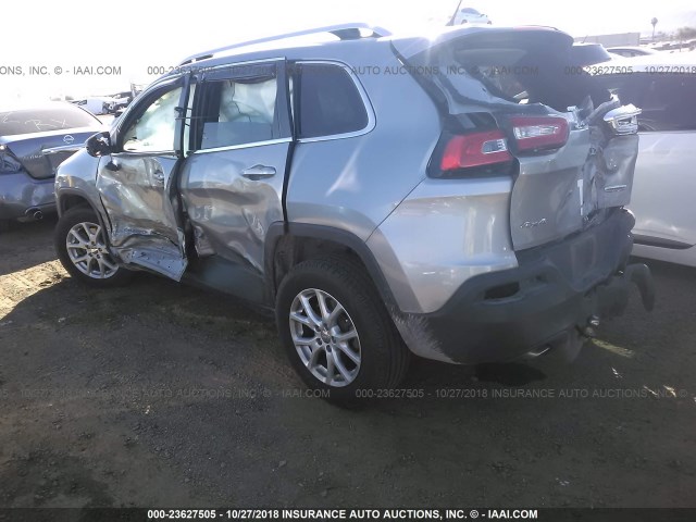 1C4PJMCS6EW125377 - 2014 JEEP CHEROKEE LATITUDE SILVER photo 3