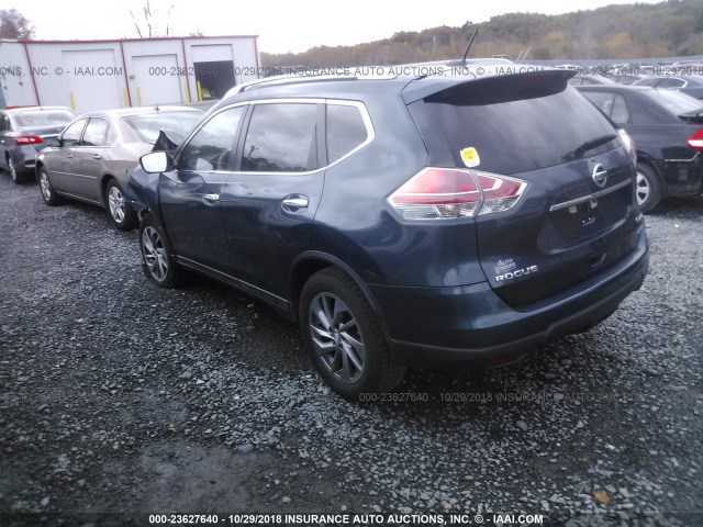 5N1AT2MV4EC833346 - 2014 NISSAN ROGUE S/SL/SV BLUE photo 3