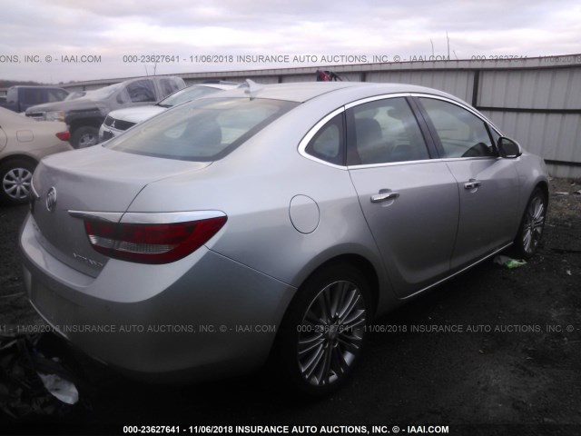 1G4PS5SK3C4159527 - 2012 BUICK VERANO SILVER photo 4