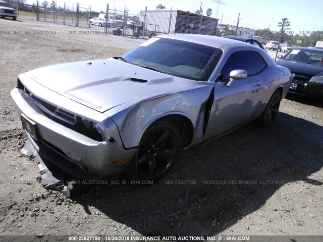 2C3CDYAG1EH251306 - 2014 DODGE CHALLENGER SXT GRAY photo 2