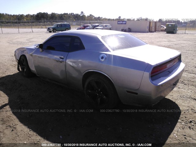 2C3CDYAG1EH251306 - 2014 DODGE CHALLENGER SXT GRAY photo 3