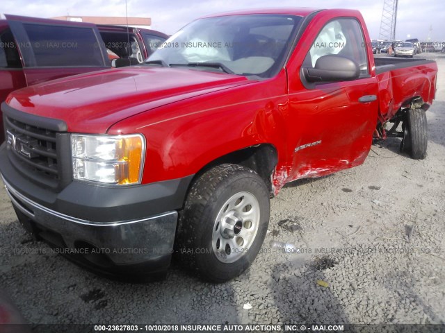 1GTN1TEX9DZ161216 - 2013 GMC SIERRA C1500 RED photo 2