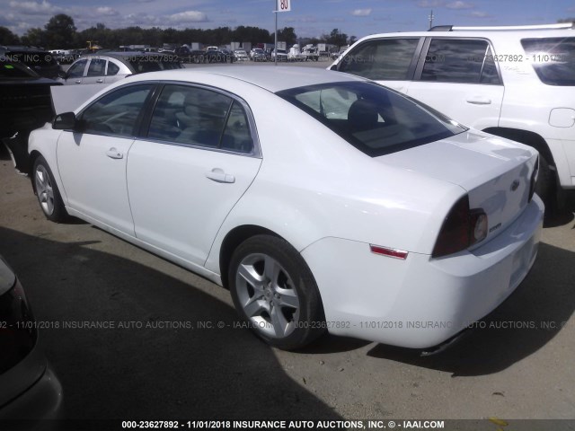 1G1ZA5E11BF339734 - 2011 CHEVROLET MALIBU LS WHITE photo 3