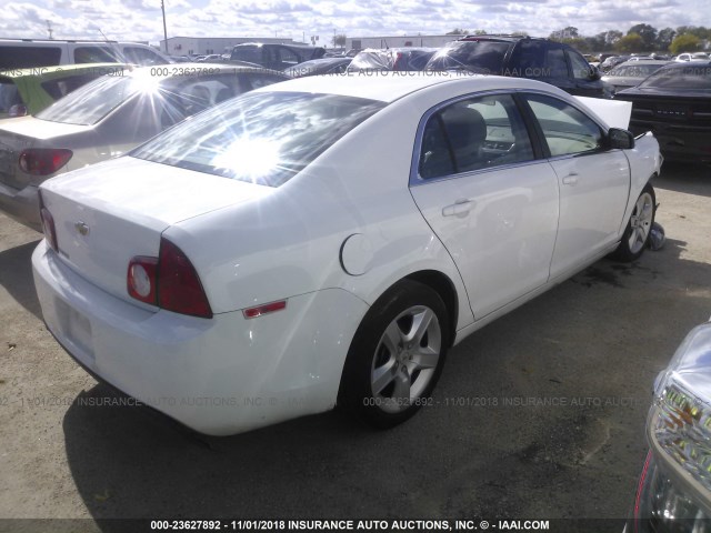 1G1ZA5E11BF339734 - 2011 CHEVROLET MALIBU LS WHITE photo 4