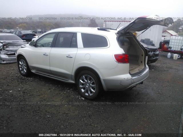 5GAKVCED2BJ411759 - 2011 BUICK ENCLAVE CXL WHITE photo 3