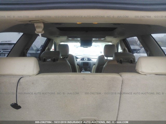 5GAKVCED2BJ411759 - 2011 BUICK ENCLAVE CXL WHITE photo 8