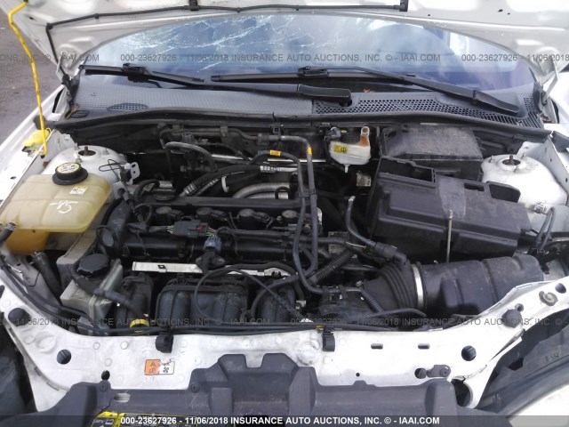 1FAFP34N56W142742 - 2006 FORD FOCUS ZX4 WHITE photo 10