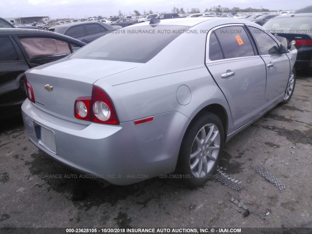 1G1ZG5E79CF102686 - 2012 CHEVROLET MALIBU LTZ 银色 照片 4