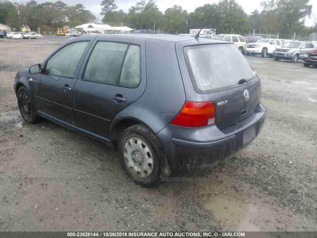 9BWFL61J444012765 - 2004 VOLKSWAGEN GOLF GL BLUE photo 3