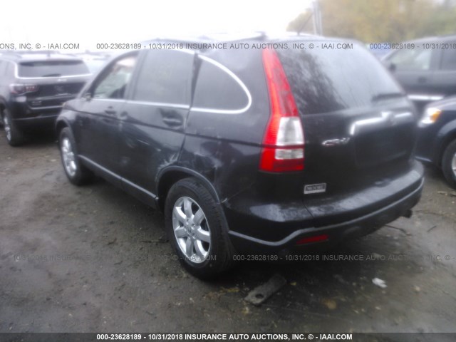 JHLRE38797C082382 - 2007 HONDA CR-V EXL BLACK photo 3