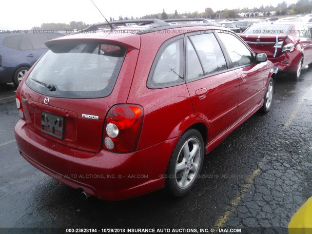 JM1BJ245721513573 - 2002 MAZDA PROTEGE PR5 RED photo 4