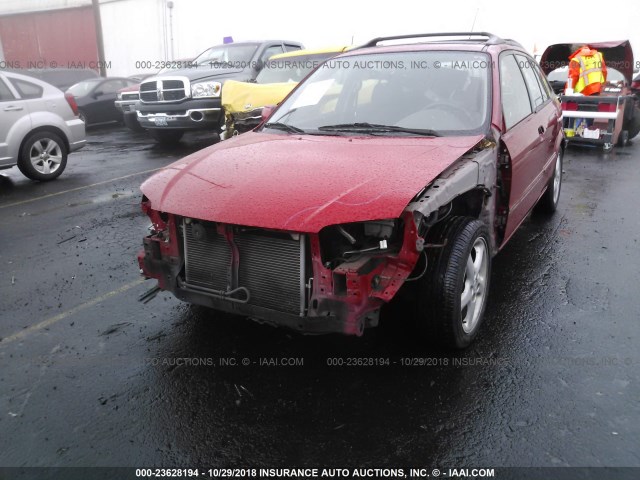 JM1BJ245721513573 - 2002 MAZDA PROTEGE PR5 RED photo 6