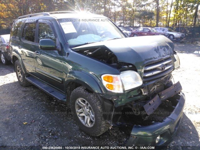 5TDBT48A64S205457 - 2004 TOYOTA SEQUOIA LIMITED GREEN photo 1