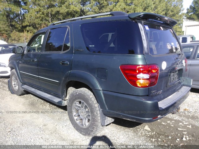 5TDBT48A64S205457 - 2004 TOYOTA SEQUOIA LIMITED GREEN photo 3