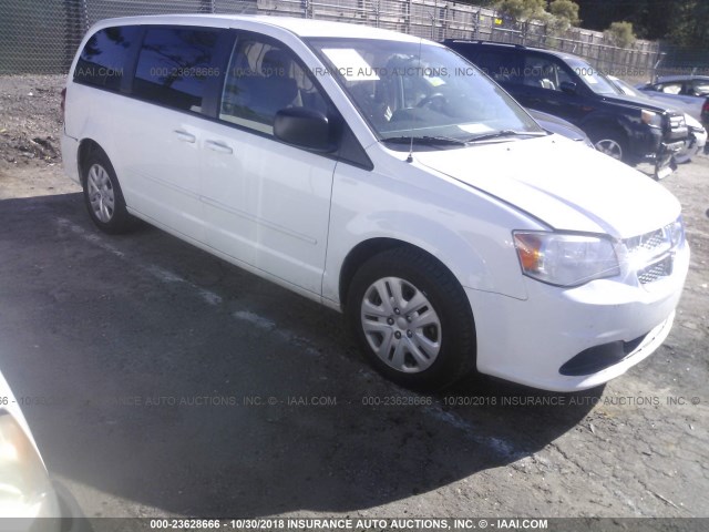 2C4RDGBG2ER433198 - 2014 DODGE GRAND CARAVAN SE WHITE photo 1