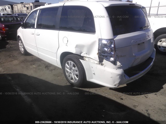 2C4RDGBG2ER433198 - 2014 DODGE GRAND CARAVAN SE WHITE photo 3