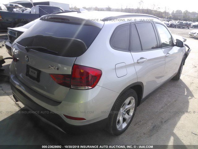 WBAVM1C52EVW49104 - 2014 BMW X1 SDRIVE28I SILVER photo 4