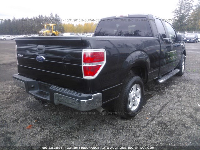 1FTEX1C81AFB16038 - 2010 FORD F150 SUPER CAB BLACK photo 4