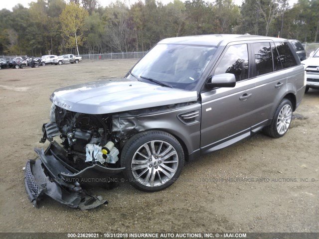 SALSK2D44AA220838 - 2010 LAND ROVER RANGE ROVER SPORT LUX GRAY photo 2