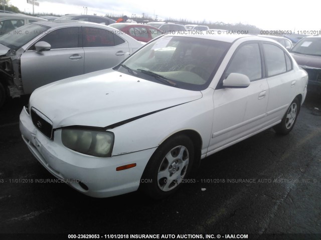 KMHDN45D81U213970 - 2001 HYUNDAI ELANTRA GLS/GT WHITE photo 2