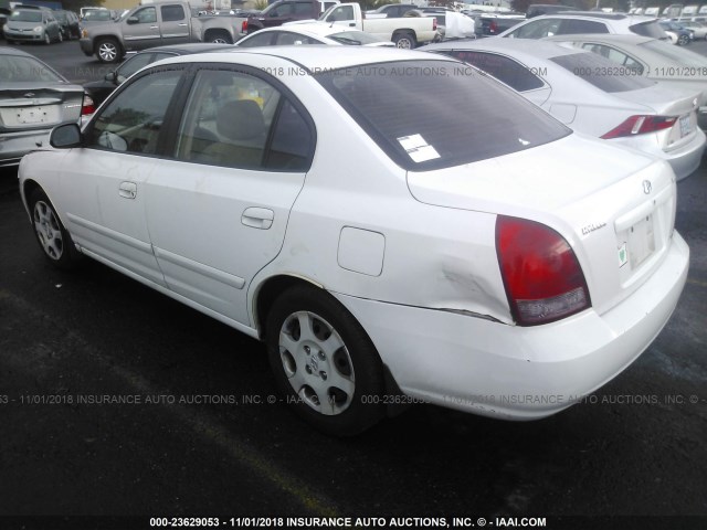 KMHDN45D81U213970 - 2001 HYUNDAI ELANTRA GLS/GT WHITE photo 3