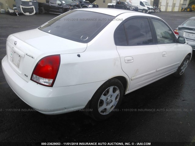 KMHDN45D81U213970 - 2001 HYUNDAI ELANTRA GLS/GT WHITE photo 4