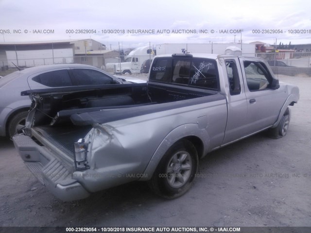 1N6DD26T34C482984 - 2004 NISSAN FRONTIER KING CAB XE SILVER photo 4