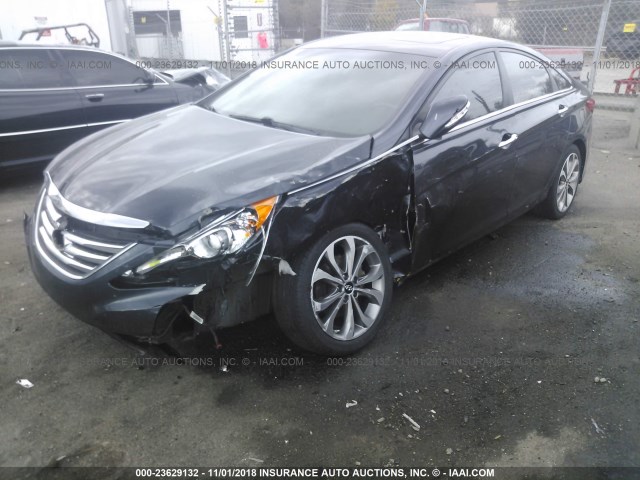 5NPEC4AC9EH930583 - 2014 HYUNDAI SONATA SE/LIMITED GRAY photo 6