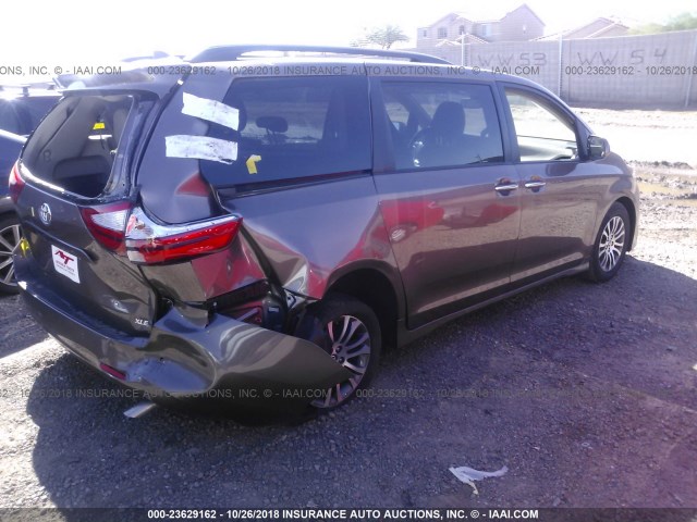 5TDYZ3DC3JS958496 - 2018 TOYOTA SIENNA XLE/LIMITED BROWN photo 4