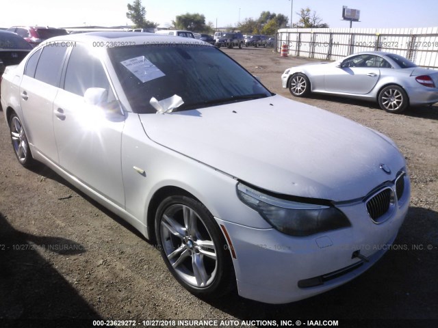 WBANW13558CN57477 - 2008 BMW 535 I WHITE photo 1