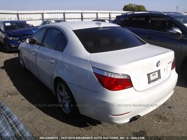 WBANW13558CN57477 - 2008 BMW 535 I WHITE photo 3