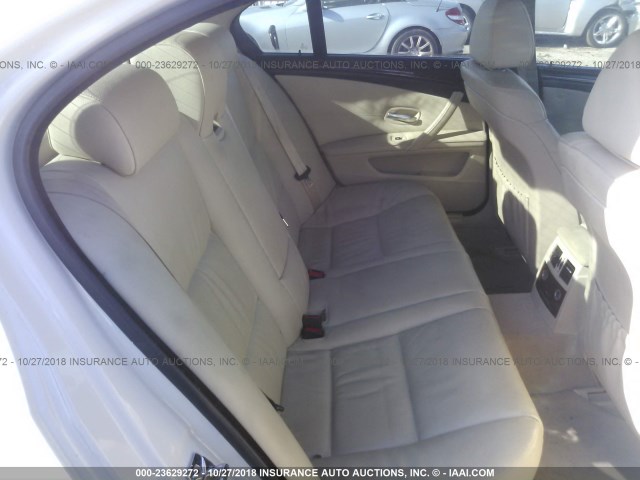 WBANW13558CN57477 - 2008 BMW 535 I WHITE photo 8