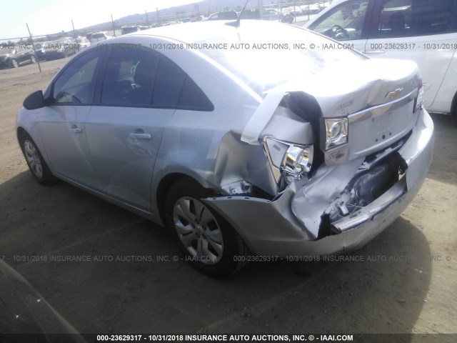 1G1PA5SH1E7475353 - 2014 CHEVROLET CRUZE LS SILVER photo 3