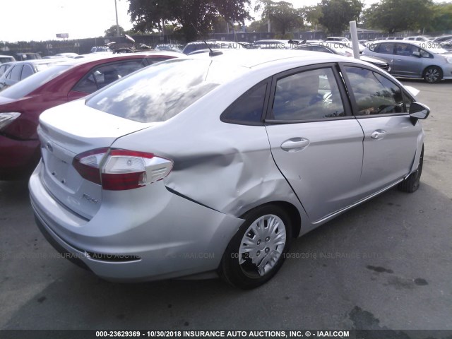 3FADP4AJ1FM104553 - 2015 FORD FIESTA S SILVER photo 4