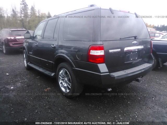 1FMFU20507LA78773 - 2007 FORD EXPEDITION LIMITED GRAY photo 3