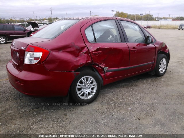 JS2YC5A38D6101313 - 2013 SUZUKI SX4 LE RED photo 4