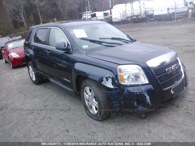 2GKALMEK7F6323172 - 2015 GMC TERRAIN SLE BLUE photo 1